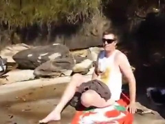 shy beachboy and older