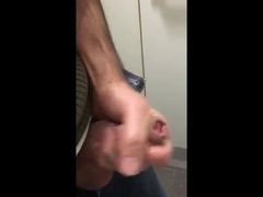 Str8 daddy cum in public toilet 2