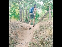 Gay walk alone in forest for sex