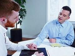 Chancellery ginger stud fisted in office by his colleague