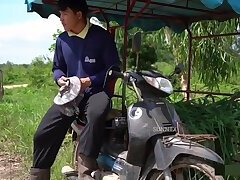 alone  on bike