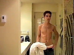 anal playing jock Zack Randall goes naughty in douche