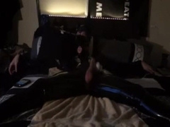 Youngster's Naughty Spandex Self-Restrain bondage Sesh with a Bang-out Plaything