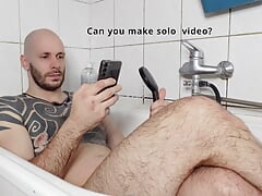 STRAIGHT guy cum by  huge dildo