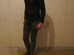 Gay in grey tight jeans