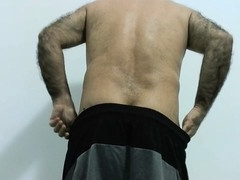 Old man jerking off in the bedroom