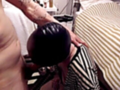 masked granddad sucks and Gets Fucked Drips Cum