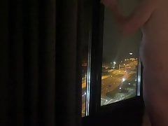 Naked flash for hotel window