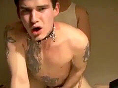Handsome dominant man breeds his submissive twink slave in intense verbal session