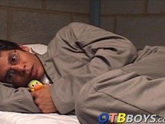 Awesome little twink becomes prison guards little bitch