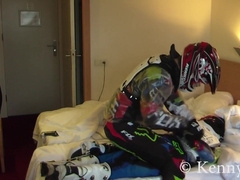 Ficht In Motocross Gear Over Who Is Going To Be The Bottom
