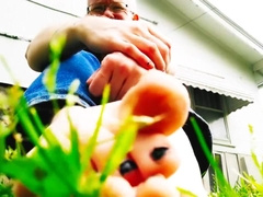 Giant Shrinks You Outdoor Dirty Foot Worship Ftm