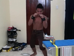 Asian Twink Niko Tied Down and Tickled