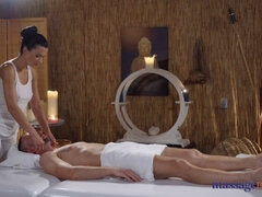 Shalina Devine gets a steamy oily massage with a hot Romanian stud