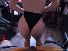 Roommate Watches Me Work Out and Jerks Off - I Can't Resist His Huge Cock!