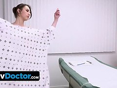 Cock thirsty patient gets insane with horny physician and shares his sperm with the big boobed nurse