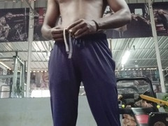 India jaw-dropping guy doing working and flexing