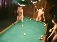 Nude Russian Soldiers Playing Pool