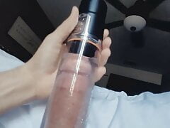 Edging Cock with Penis Pump, Big Thick Cock