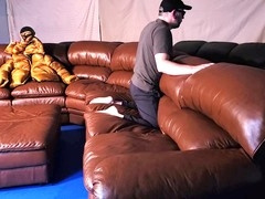 Leather, man masturbating, male masturbator