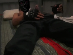 Step son Asian Cum Pants Gloves Jerk