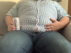 Soda and mentos button popping inflation
