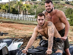 Johnny Hill and Carter Woods love ATVs and hard anal