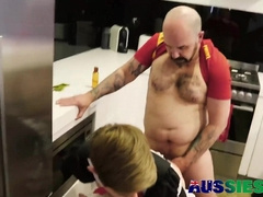 Youngster Housemaid Bum Bred Very First Time By Muscular Father