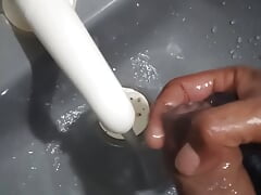 Washing my dick in the sink!!!!