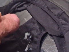 Compilation of stroking off 40yo cougar wifey underpants