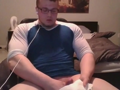 Muscle Nerd Jerk Off Cum