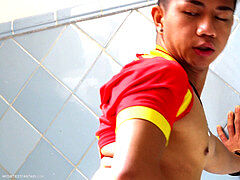 Big cock, locker room, soccer players