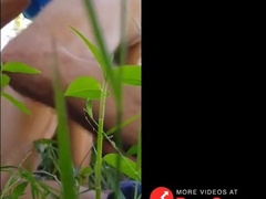 Dad breeding a man in a park