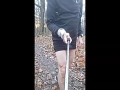 Skirt walk in the woods