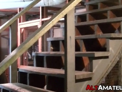 Inked amateur Rave B hard banging punk rock gay after BJ