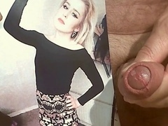 Man masturbating, cock on cock cum, gay tribute