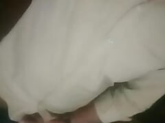 White chick gets horny when she sees her black buddy hammering.