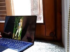 Esplosive massive cumshot to tribute blonde sexy Eschka