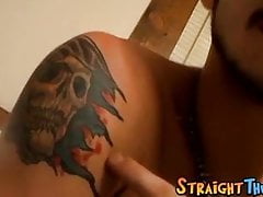 Masturbation session for straight thug that loves it all