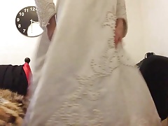 Playing in Wedding Gown 02