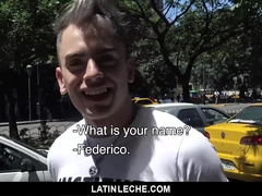 LatinLeche - Wavy Haired Fellow Fellates A Big Latino Fuckpole