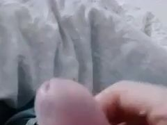 Young fellow jerking until wrecked ejaculation