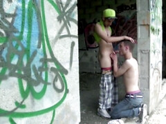Femiante gay fucked by Arab with xxl cock in exhib and his friend