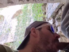 A Tourist Visiting An Abandoned Building Gets His Big Cock Sucked By A Guy And