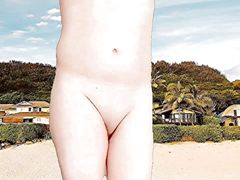 Hot Gay Blonde Model In The Public Beach Sexy Nude Dancing Big Butt Booty Teen Crossdresser