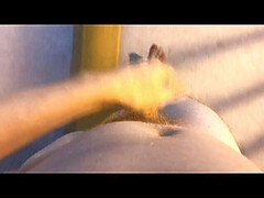 Streaking under the bridge in broad daylight - Naked man in public with a huge dick