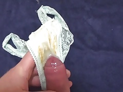 Big Spurts Of My Sperm On Alysha's Smelly Panties In Slo-Mo.