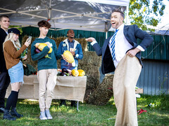 Classy men turn yard sale into crazy anal gay orgy