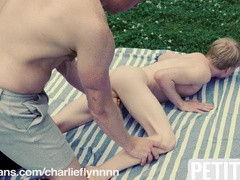 Lil Youngster 3way Boinked Outdoor On Picnic By Top DILF