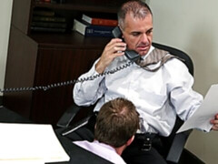 Quick gay fuck at the office, starring Beau and John Marcus